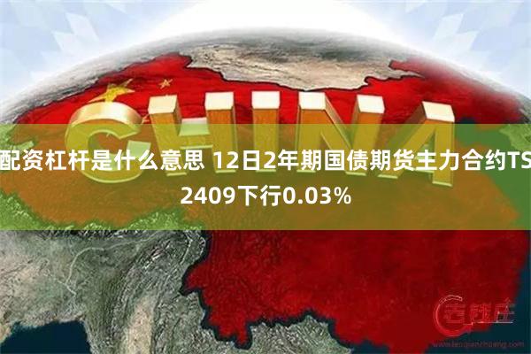   配资杠杆是什么意思 12日2年期国债期货主力合约TS2409下行0.03%