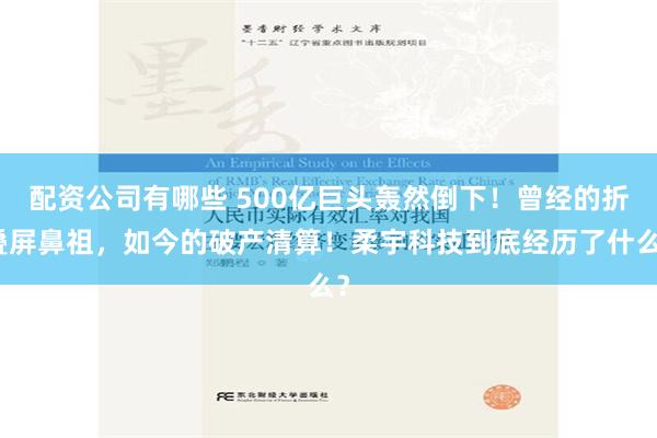 配资公司有哪些 500亿巨头轰然倒下！曾经的折叠屏鼻祖，如今的破产清算！柔宇科技到底经历了什么？